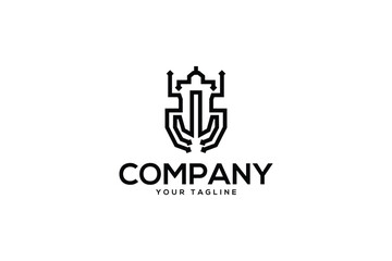 Creative logo design depicting a scarab bug. 