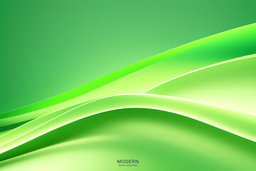 Abstract Light Green Background. colorful wavy design wallpaper. creative graphic 2 d illustration. trendy fluid cover with dynamic shapes flow.