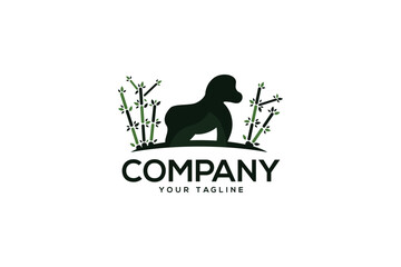 Creative logo design depicting a gorilla. 