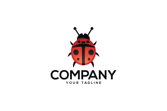Creative logo design depicting a bug with a pickaxe on the back. 