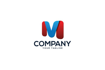Creative lettermark logo design depicting the letter M
