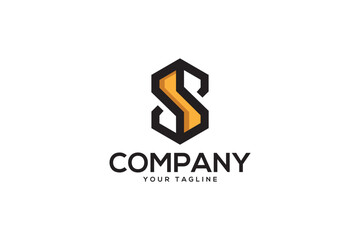 Creative lettermark logo design depicting the letter S