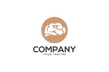 Creative logo design depicting a brain. 
