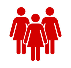 Symbol, ikona kobiet. Plik wektorowy.