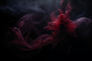 Abstract red and black smoke background.