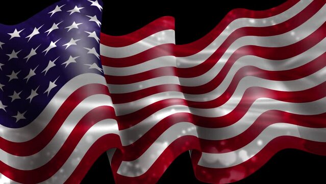 USA Flag Animation, Flag Animation Video, Animation of American Flag, USA Flag And Snow Effect Animation Video, American Flag Motion Background Videos
