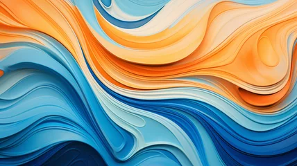 Fotobehang orange and blue color gradient abstract background © shobakhul