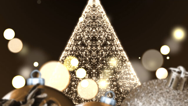 Christmas Tree Bokeh Lights Loop 4k 1:1 16:9 9:16 
 Background