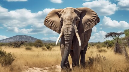 Fototapeta na wymiar Generative AI image of elephant in Africa
