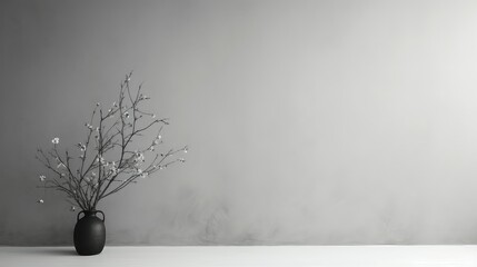 plain grey empty background illustration simple subtle, monochrome space, blank calm plain grey empty background