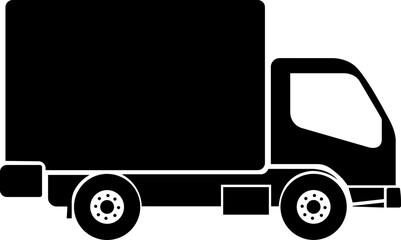delivery truck icon in flat style. isolated on transparent background. design use for Fast moving shipping delivery truck art vector for transportation symbol apps and websites