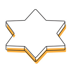 2d isometric star shape icon Vector