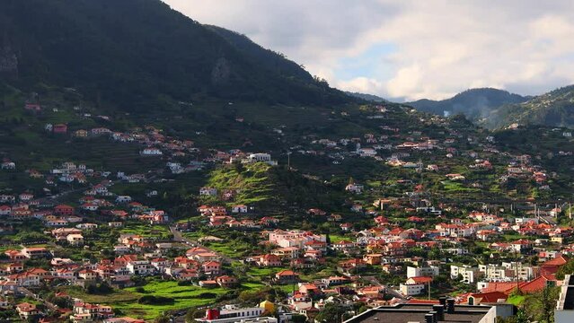 the city of machico on madeira island video