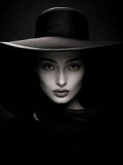 A beautiful woman in a hat