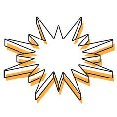 2d isometric star shape icon Vector