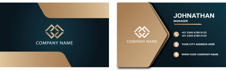an elegant luxury golden business card template