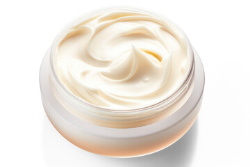 cosmetics cream in jar with shadow on transparent background, png file