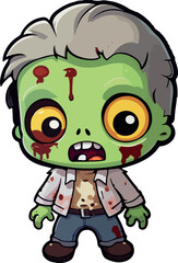 Cute Zombie. Cartoon Style. Vector