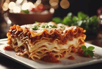 Traditional italian lasagna - obrazy, fototapety, plakaty