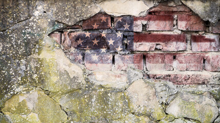 Grunge background texture USA Flag