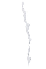 Ripped White Paper Overlay. Torn Paper Edge Effect. Isolated Objects.