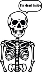 sticker of tattoo style of a skull