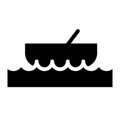 Fototapeta premium rowboat glyph