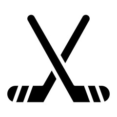 hockey stick glyph - obrazy, fototapety, plakaty