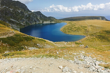 Naklejka na ściany i meble Landscape of The Seven Rila Lakes, Rila Mountain, Bulgaria
