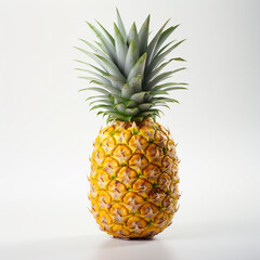 white background illustration portrait of pineapple
