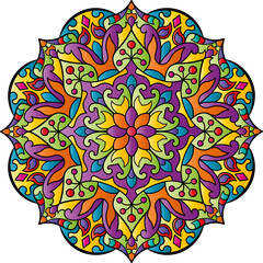 Mandala. Ethnic round ornament. Vector illustration.