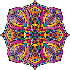 Mandala. Ethnic round ornament. Vector illustration.