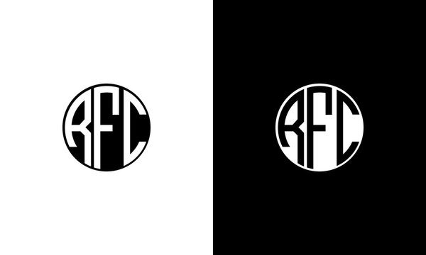 monogram letter rfc logo design