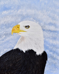 Bald Eagle Portrait - Original Acrylic Painting