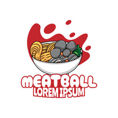 meatball design illustration vector for your cafe
