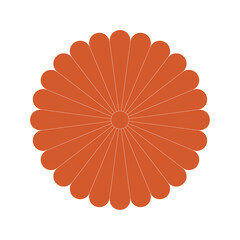 オレンジ色の菊の紋 - obrazy, fototapety, plakaty
