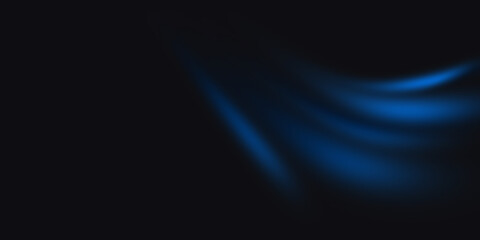 Fototapeta premium Dark blue luxury fabric background Smooth shapes Abstract background with smooth wavy structure Modern cover template