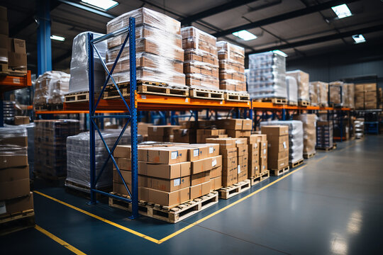 forklift in warehouse