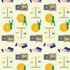 Finance icons Pattern background Vector