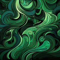 Fototapeta na wymiar green and black color gradient abstract background, black
