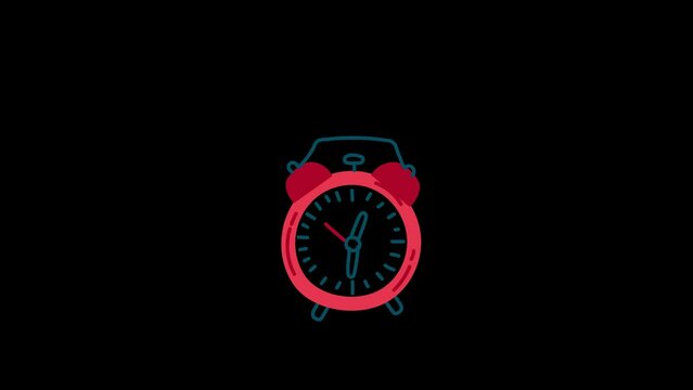 Alarm Clock Animation On Alpha Channel