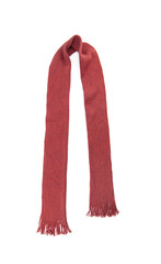 Red scarf on a white background.