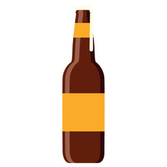 Colored beer bottle icon Vector