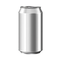 Aluminum beverage drink soda can isolated on a wite transparent background.