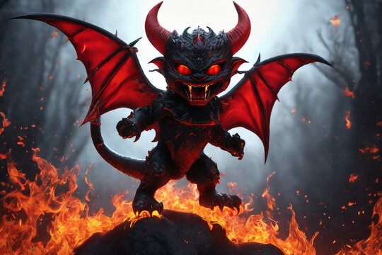 Cute and adorable little devil 귀엽고 사랑스러운 작은 악마 Generative AI