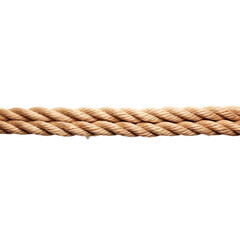 Straight rope isolated on transparent backgorund.