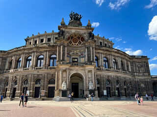 Fototapeta na wymiar Germany, Dresden - 2022, May: Semperoper opera building
