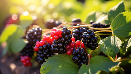 Freshness of nature ripe, organic berry fruit generated by AI