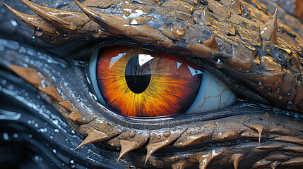 Closeup of a beautiful dragon's eye. You will get someone's attention with this picture.
