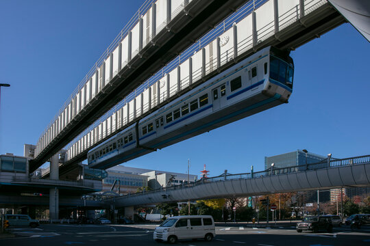 suspended train in chiba japan